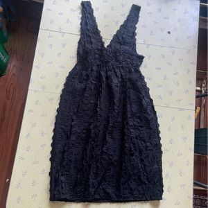 Max Studio black babydoll dress